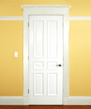 An image of a painted interior wood door
