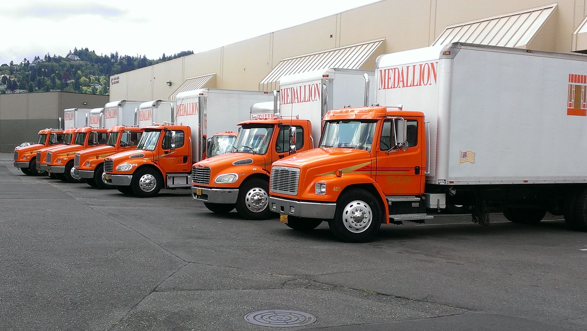 Image of Medallion Industries Portland trucks